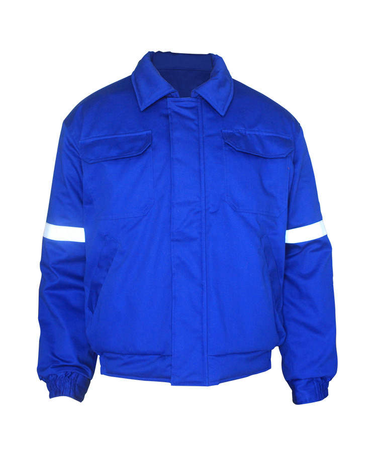 Синяя зимняя огнезащитной сварщика куртка